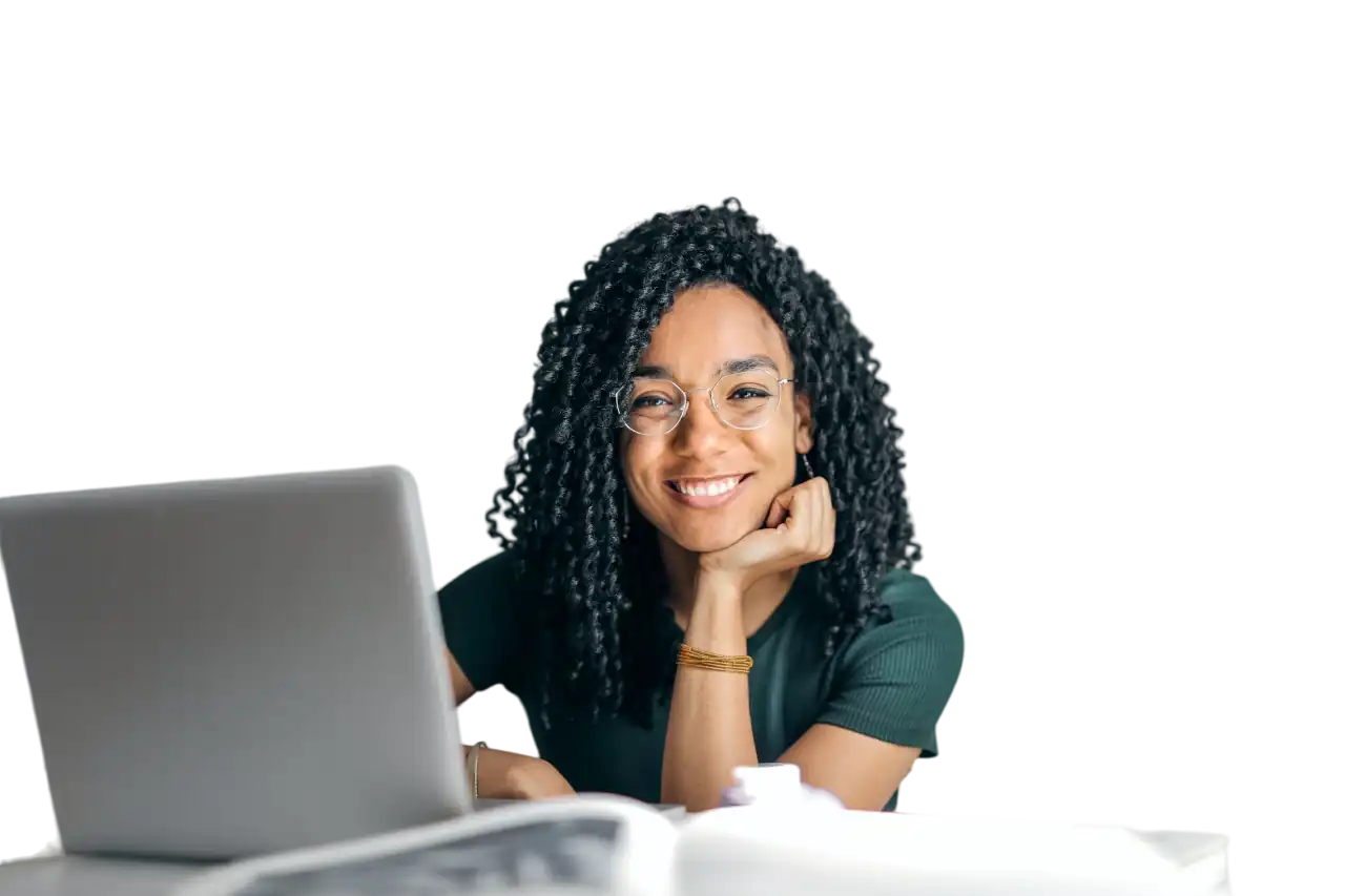 Happy Online Student